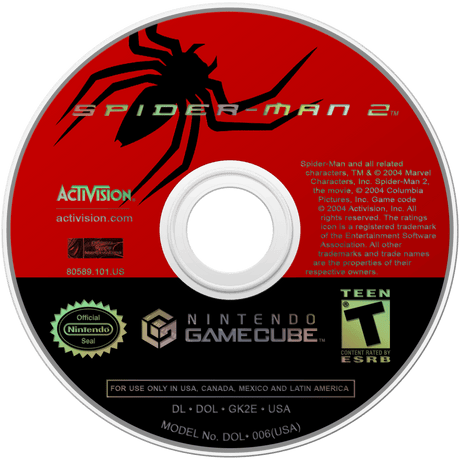 Spider - Man 2 Nintendo Gamecube LOOSE - Video Games - Nintendo Gamecube