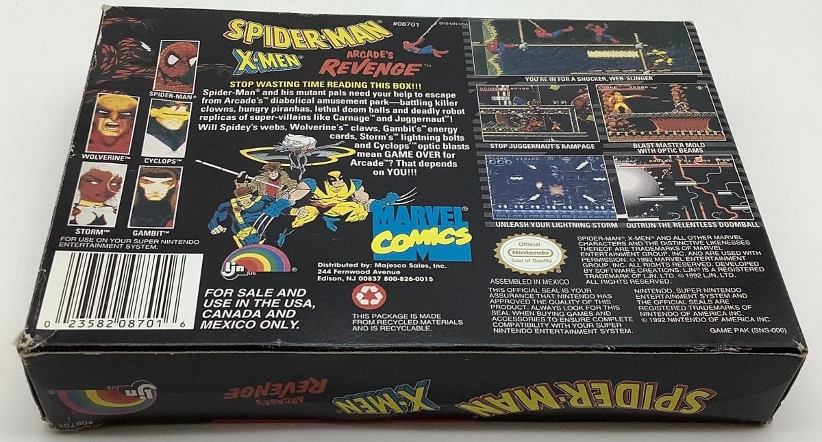Spiderman X-Men Arcade's Revenge Super Nintendo USED – Orbit DVD