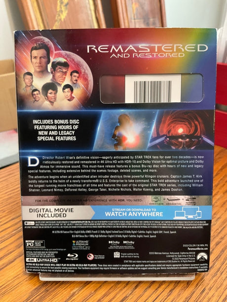 Star Trek I: The Motion Picture - The Director's Edition 4K UHD W/SLIP USED