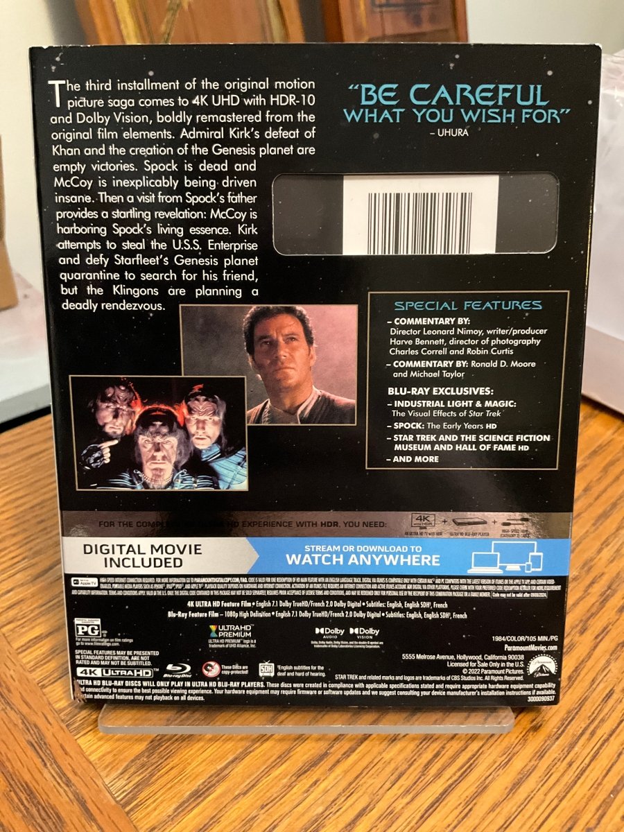 Star Trek III: The Search for Spock 4K UHD W/SLIP USED