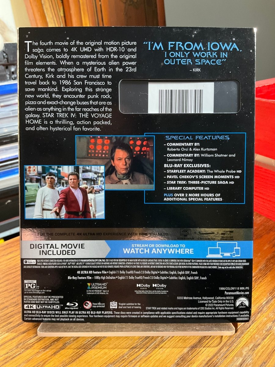 Star Trek IV: The Voyage Home (4K UHD) w/SLIP USED