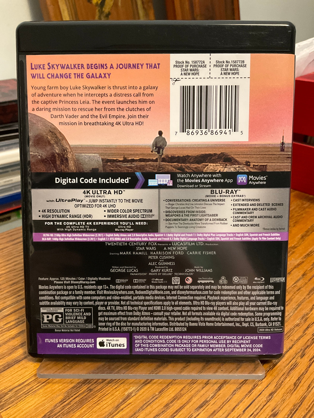 Star Wars : A New Hope 4K UHD USED