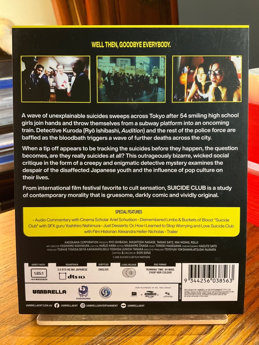 Suicide Club (4K UHD, Region Free) w/SLIP USED