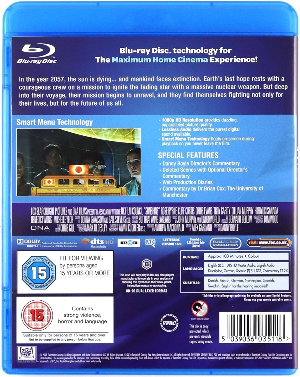 Sunshine (Region B) - New Blu - Ray