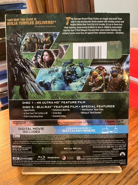 Teenage Mutant Ninja Turtles (2014, 4K UHD) w/SLIP USED - Used 4K UHD
