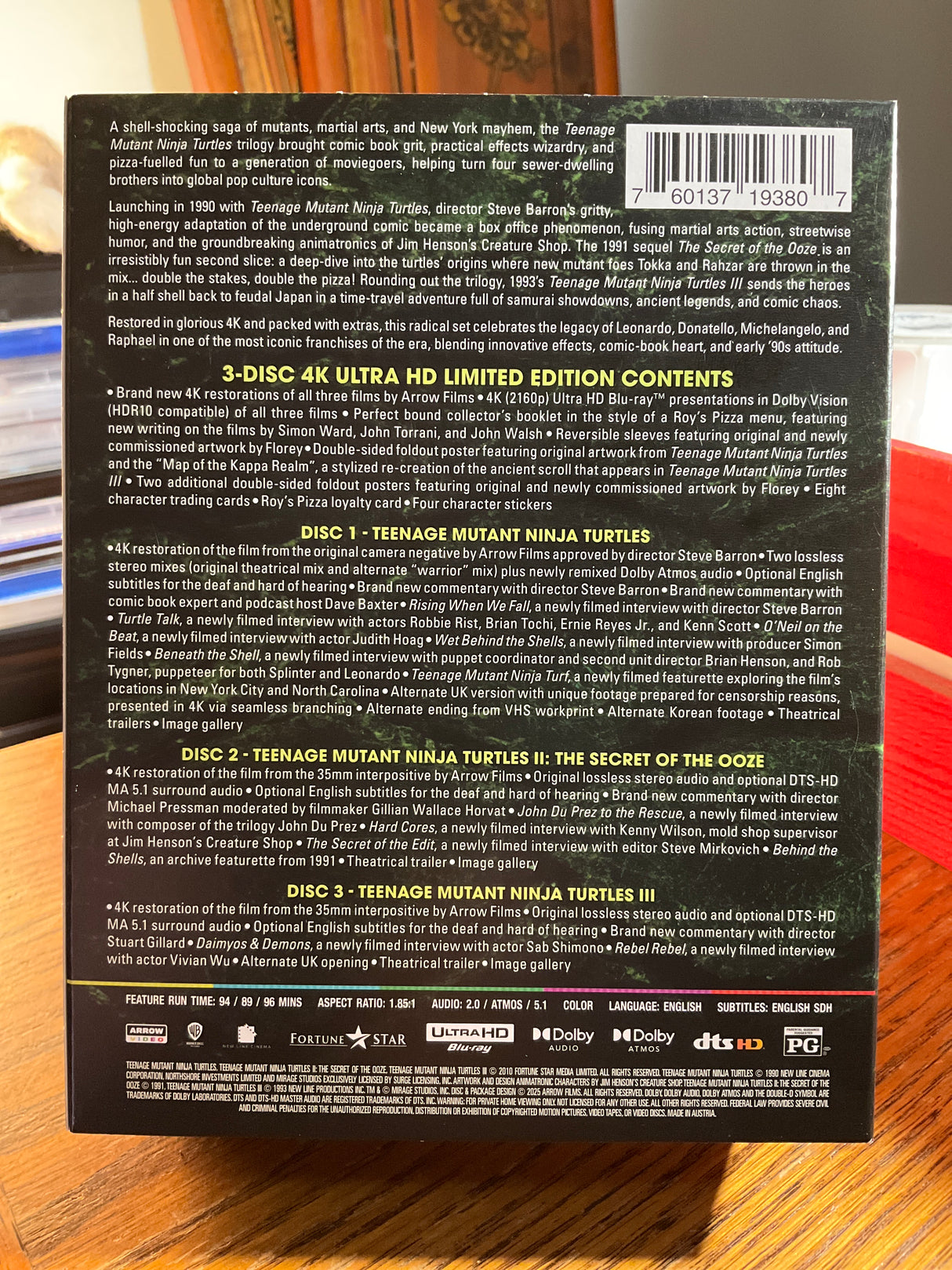 Teenage Mutant Ninja Turtles Trilogy (4K UHD, Limited Edition) USED