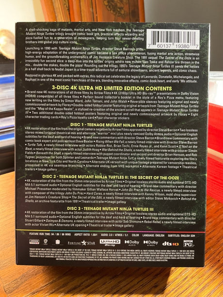 Teenage Mutant Ninja Turtles Trilogy (4K UHD, Limited Edition) USED