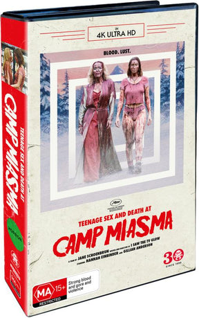 Teenage Sex and Death at Camp Miasma (4K UHD, Madman LE VHS Case, Region Free/B) - New 4K UHD