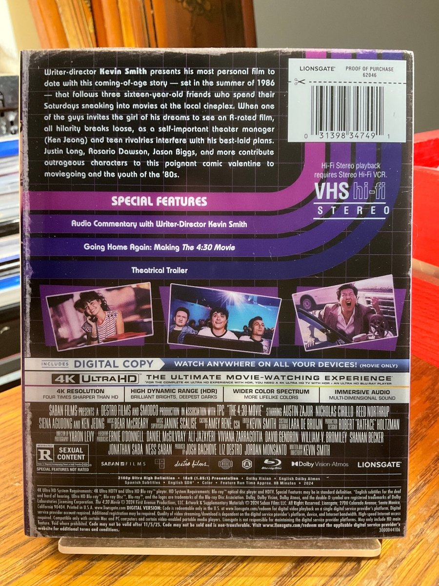 The 4:30 Movie (4K UHD) STEELBOOK w/SLIP USED - Used 4K UHD