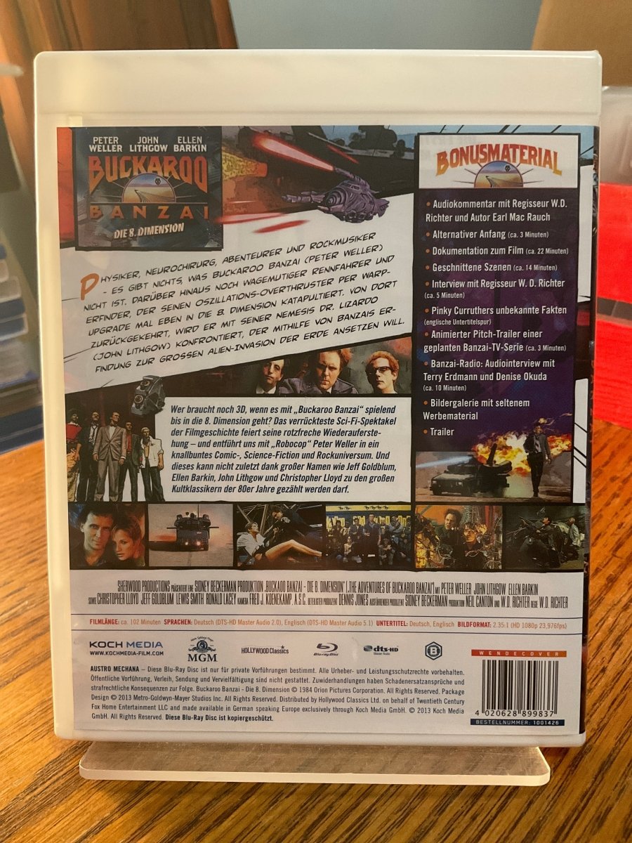 The Adventures of Buckaroo Banzai Across the 8th Dimension (Region B) USED
