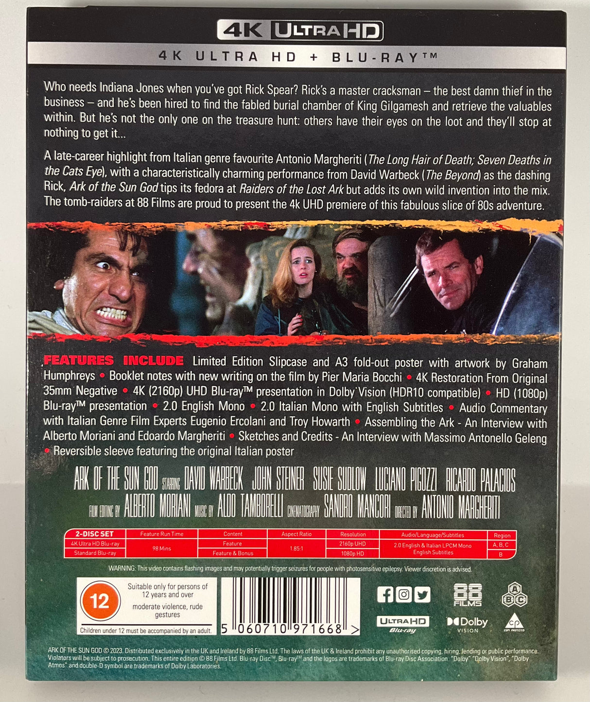 The Ark Of The Sun God (4K UHD, Limited Edition w/Slip + Booklet + Poster, Region Free/B) USED