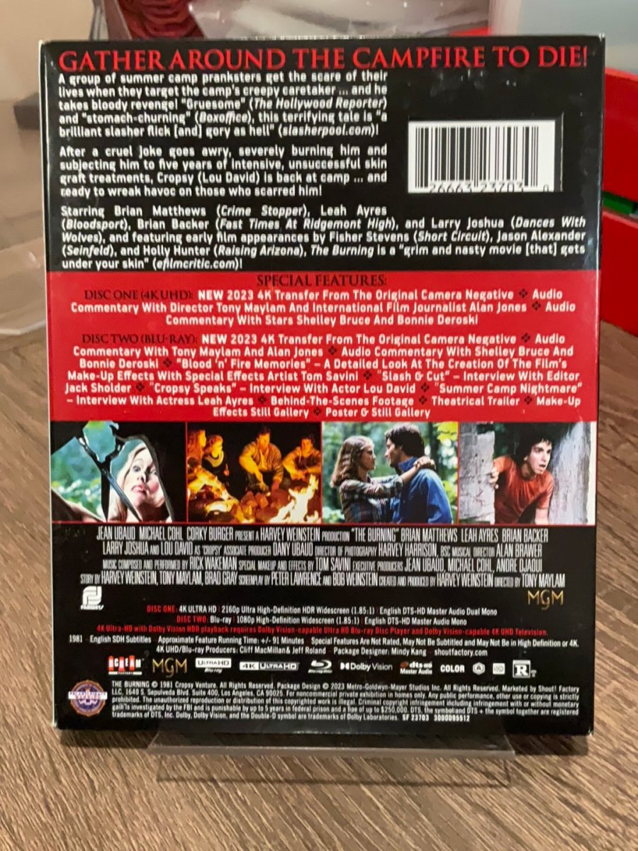 The Burning - Collector's Edition 4K UHD W/SLIP USED