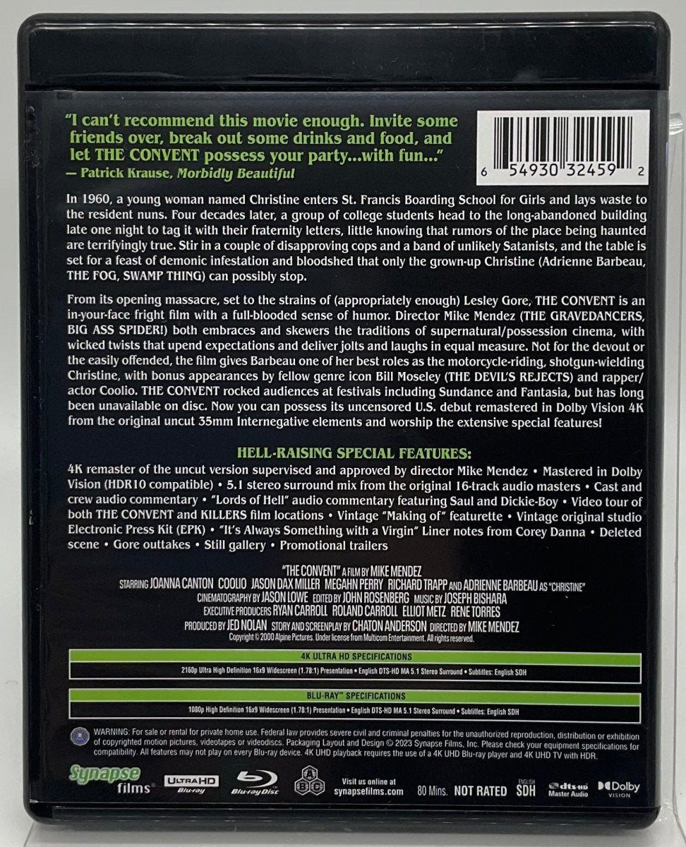 The Convent (4K UHD, Limited Edition) w/SLIP USED