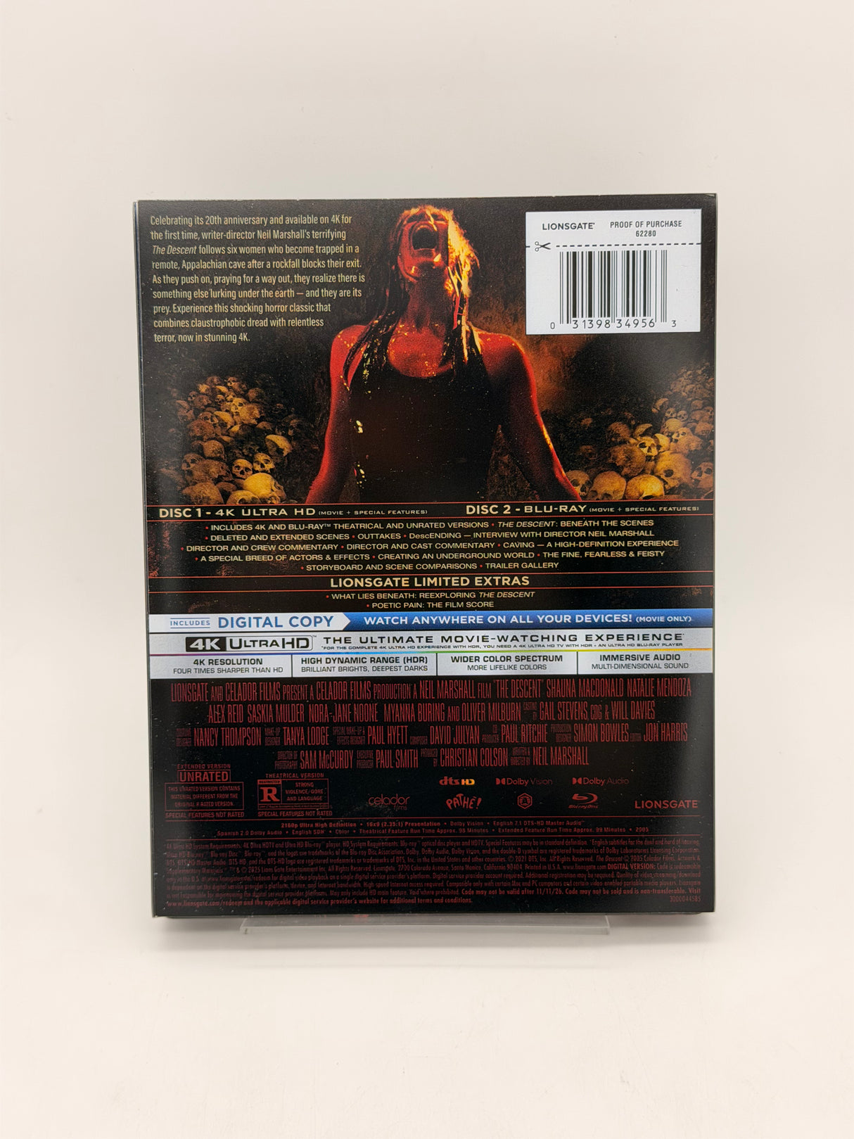 The Descent (4K UHD, Limited Edition, Steelbook) w/SLIP USED