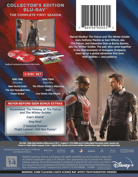 The Falcon and the Winter Soldier: The Complete First Season (Blu-Ray, Collector's Edition Steelbook)