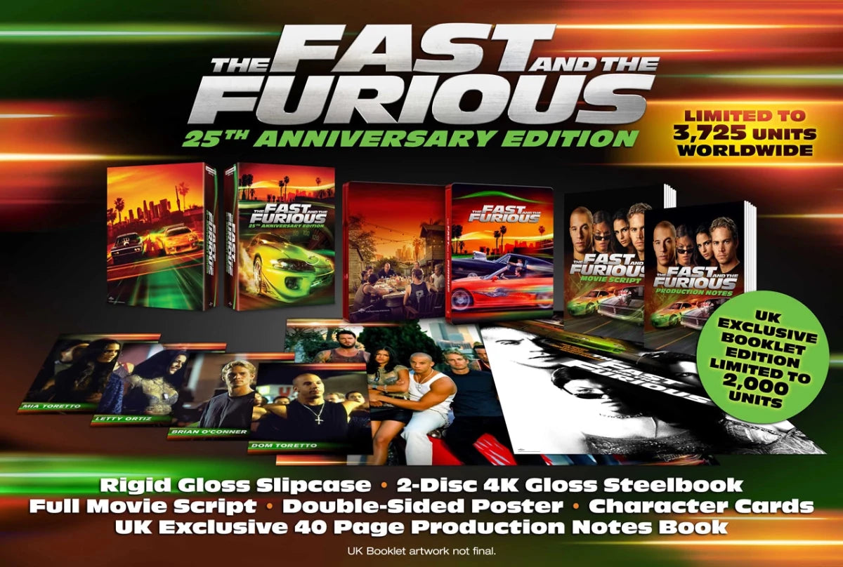 The Fast and the Furious (4K UHD, UK Ultimate Collector's Edition, Region Free/B) - New 4K UHD