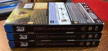 The Hobbit: An Unexpected Journey/The Battle of the Five Armies/The Desolation of Smaug (3D Blu - ray + DVD) USED - Used Blu - Ray