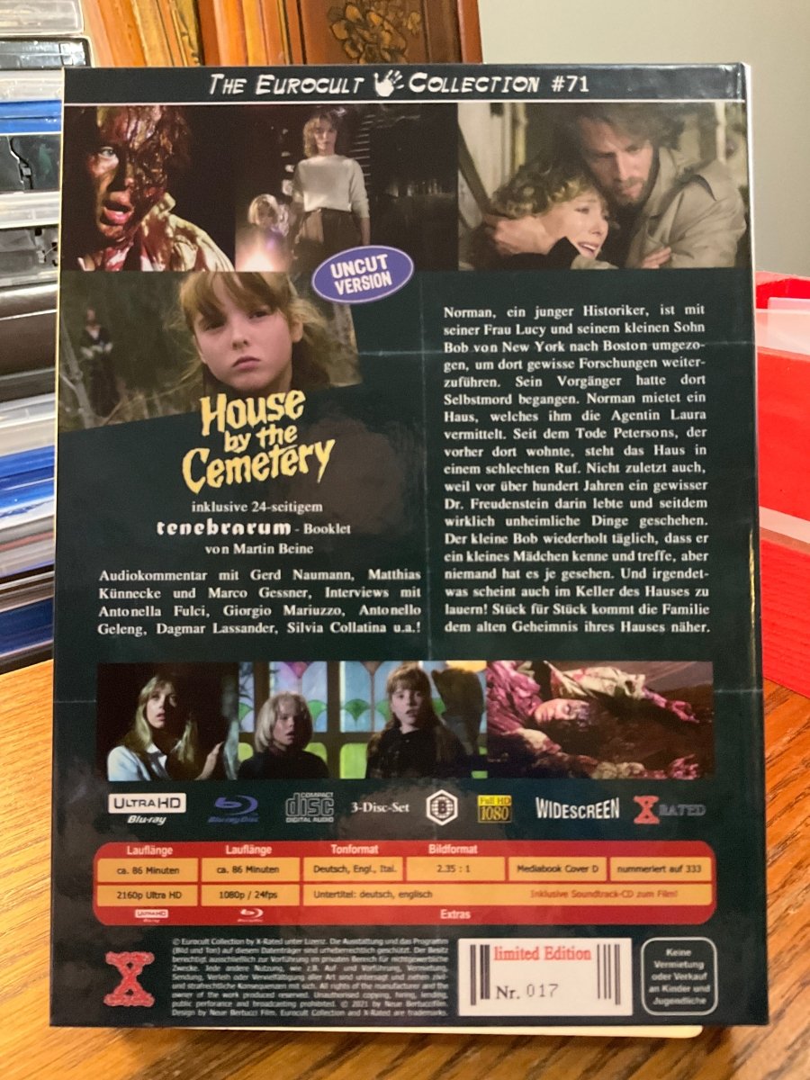 The House by the Cemetery (REGION B) (4K UHD) MEDIABOOK USED