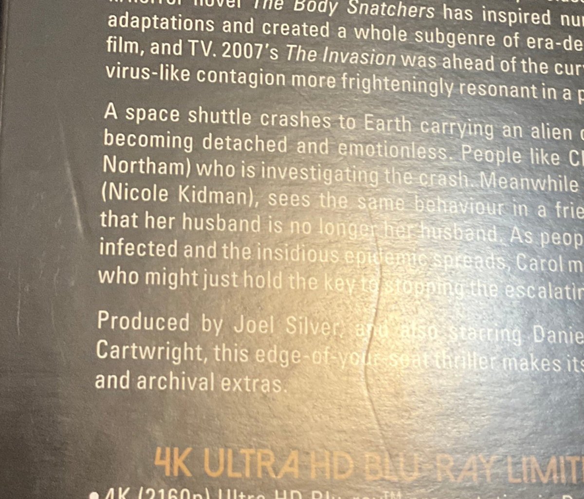 The Invasion (4K UHD, Limited Edition) w/SLIP USED