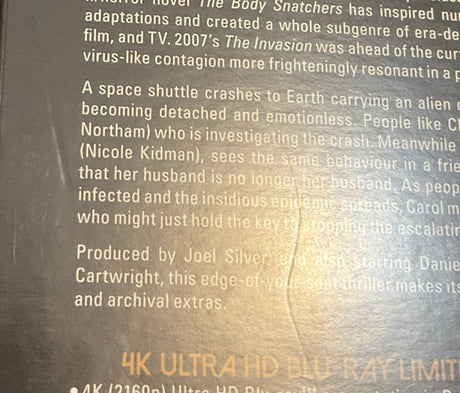 The Invasion (4K UHD, Limited Edition) w/SLIP USED
