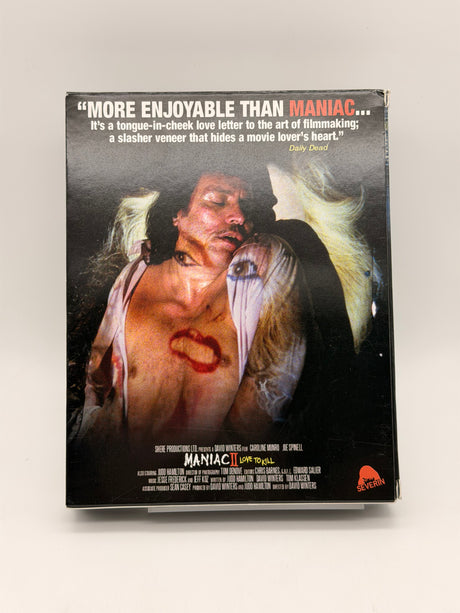 The Last Horror Film (aka Maniac II, Severin, 4K UHD Limited Edition Boxset) USED