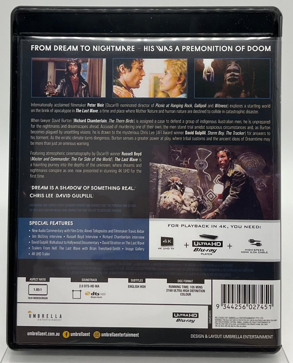 The Last Wave (4K UHD, Region Free) w/SLIP USED