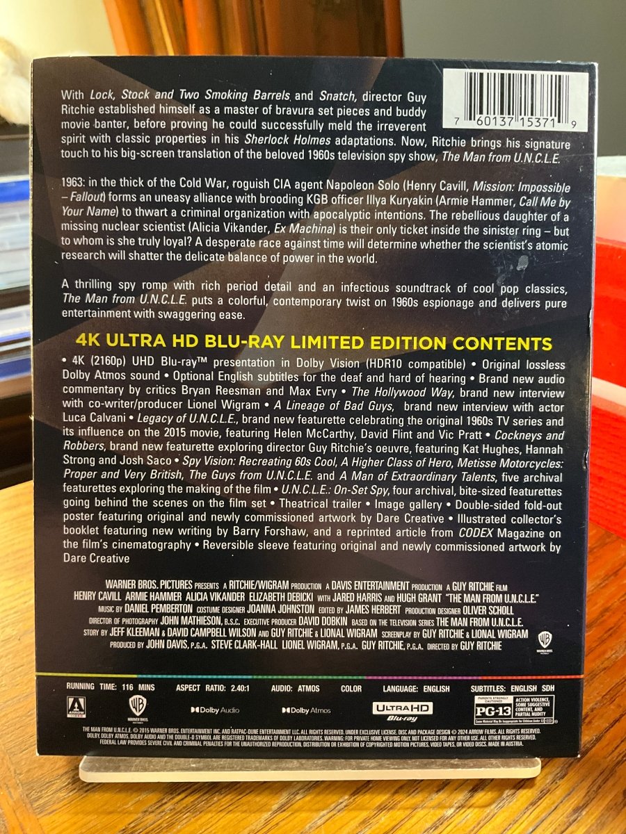 The Man From U.N.C.L.E (4K UHD, Limited Edition) w/SLIP AND BOOKLET USED