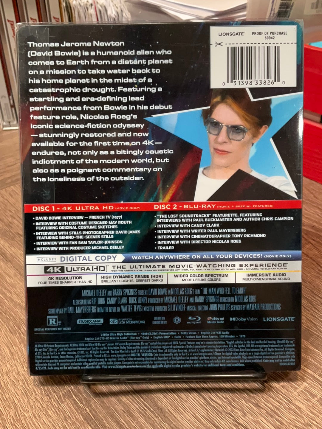 The Man Who Fell to Earth (4K UHD, Steelbook) W/SLIP USED