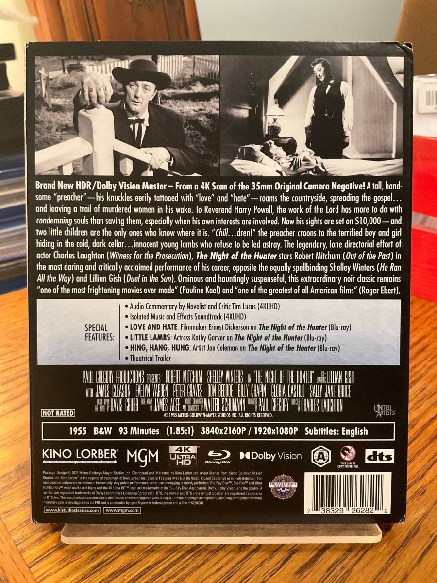 The Night of the Hunter (4K UHD) w/SLIP USED