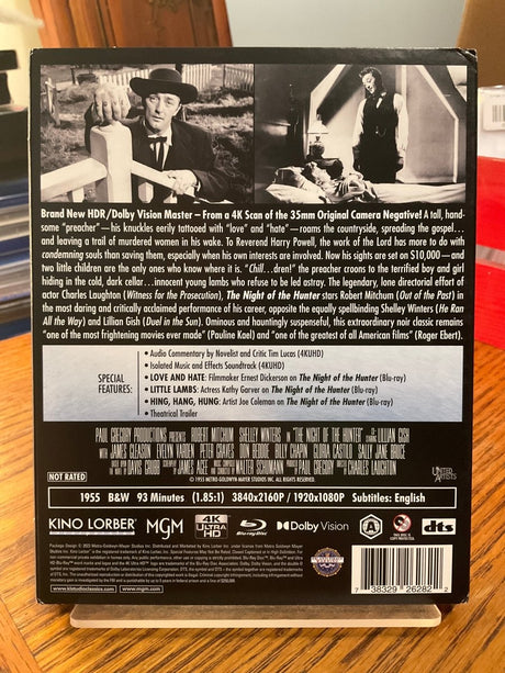 The Night of the Hunter (4K UHD) w/SLIP USED