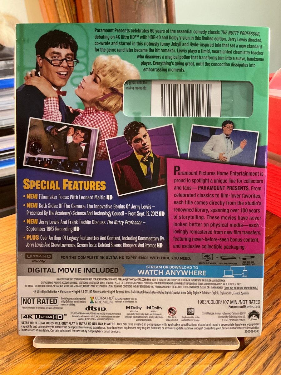 The Nutty Professor (4K UHD, Limited Edition) w/SLIP USED