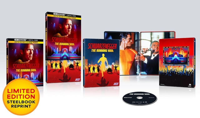 The Running Man (4K UHD, Limited Steelbook Reprint) w/SLIP - New 4K UHD