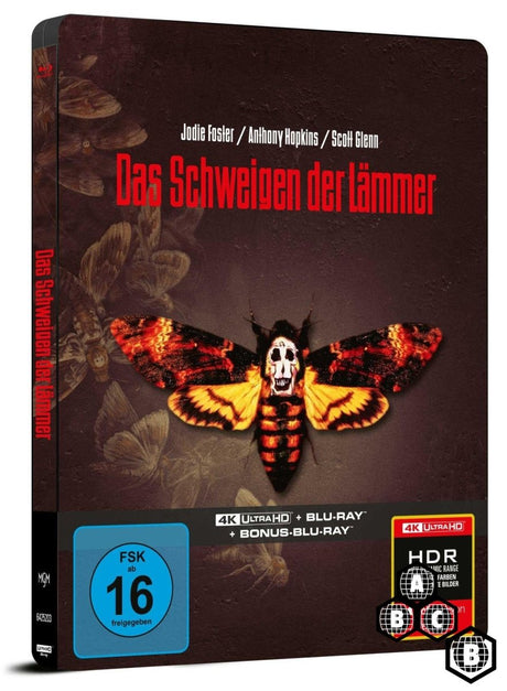 The Silence of the Lambs aka Das Schweigen der Lämmer (4K UHD, Limited Edition Embossed Steelbook, Region Free/B)