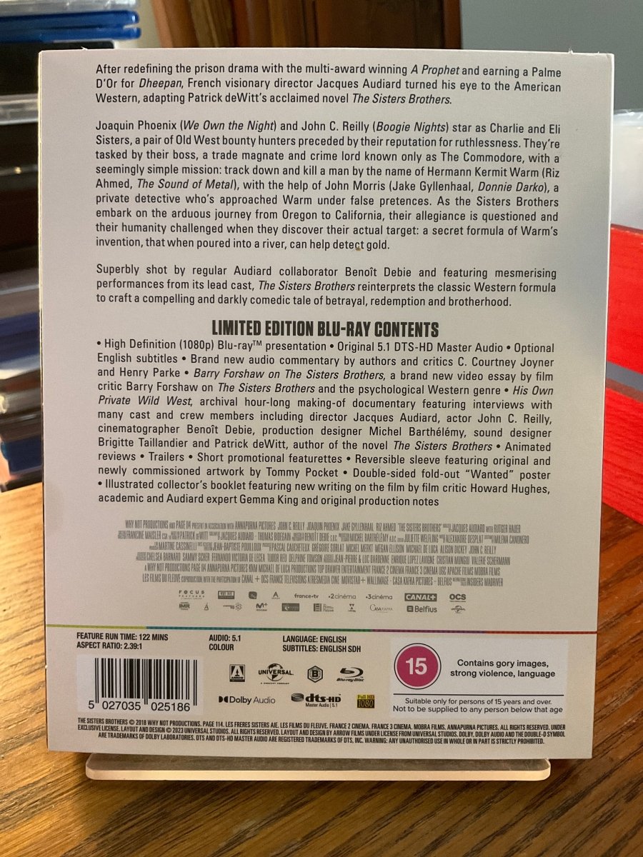 The Sisters Brothers (Blu-Ray, Limited Edition, Region B) w/SLIP AND BOOKLET USED