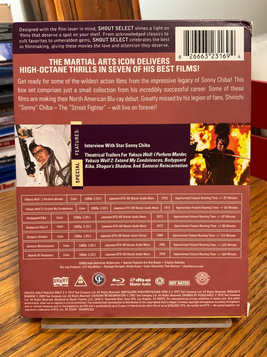 The Sonny Chiba Collection w/SLIPCASE USED - Used Blu - Ray