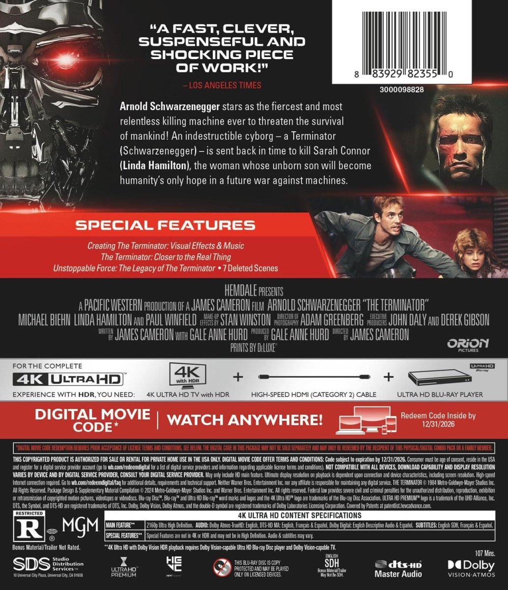 The Terminator (4K UHD) - New 4K UHD