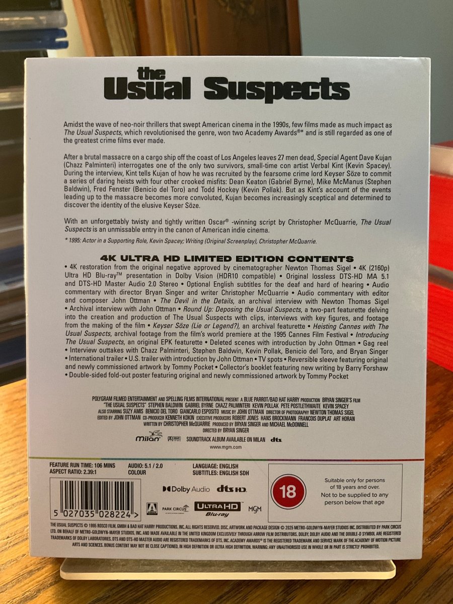 The Usual Suspects (4K UHD, Limited Edition, Region Free) w/SLIP USED