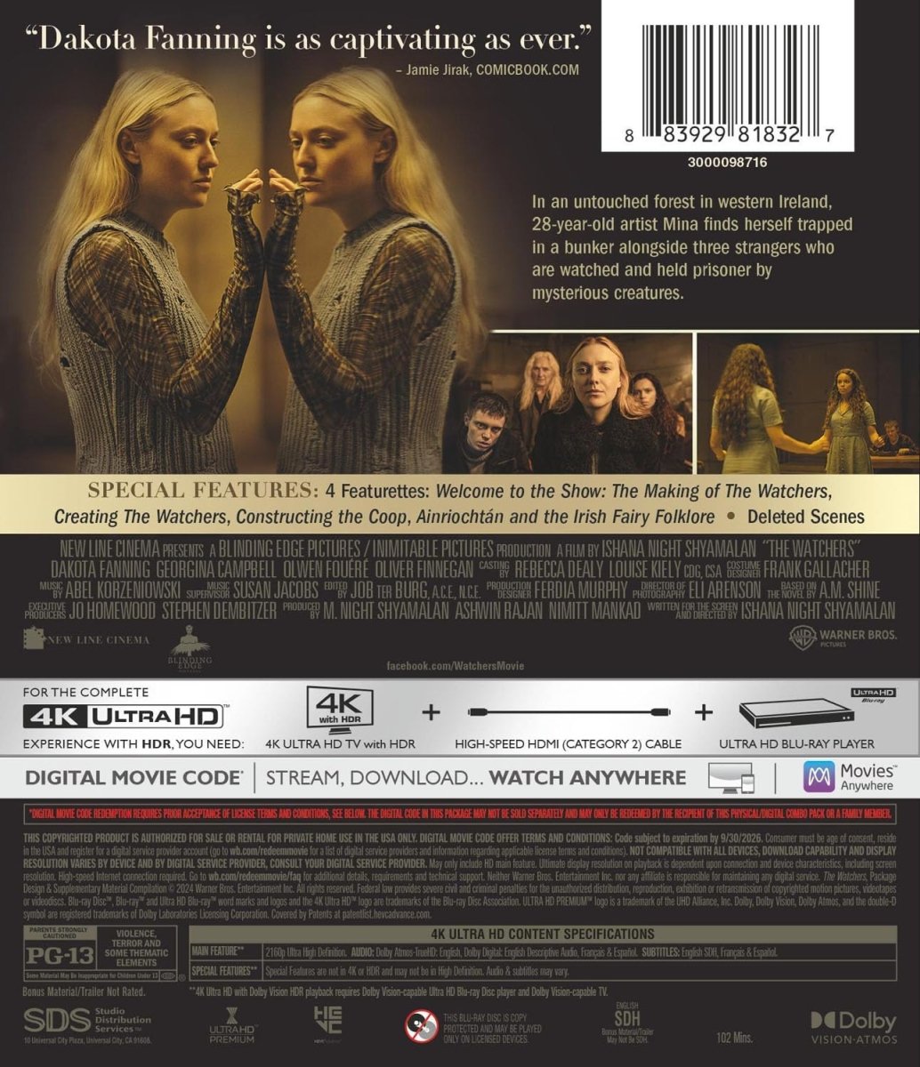 The Watchers (2024, 4K UHD) w/SLIP