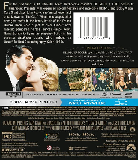 To Catch a Thief (4K UHD, Limited Edition) w/SLIP - New 4K UHD