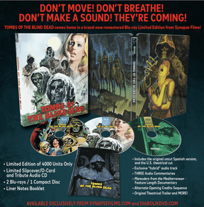 Tombs of the Blind Dead (3 Disc Limited Edition Steelbook) w/SLIP *one per customer - New Blu - Ray