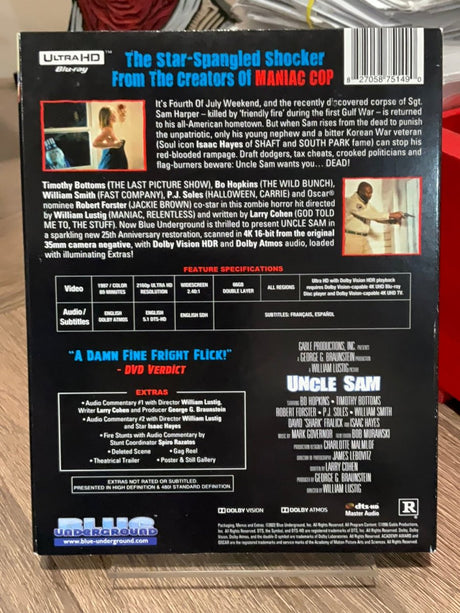 Uncle Sam (Special Edition) 4K UHD W/LENTICULAR SLIPCOVER USED - Used 4K UHD