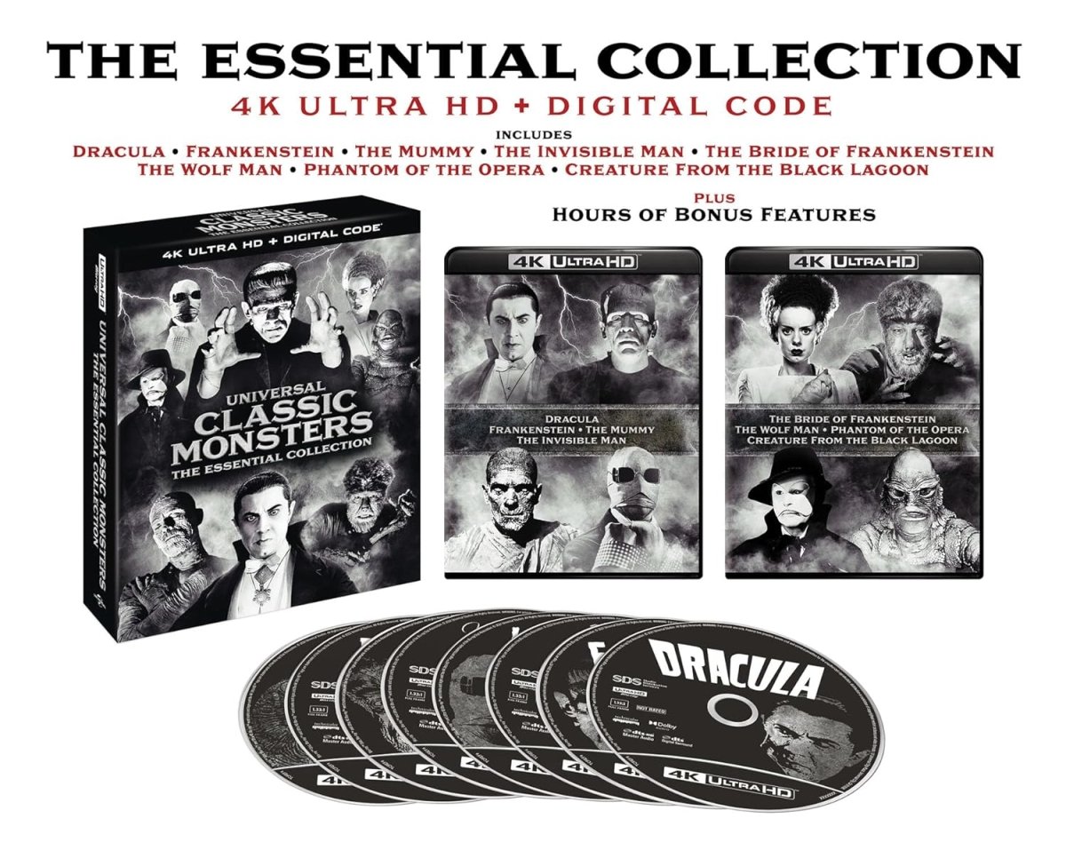 Universal Classic Monsters 8 - Movie Collection (4K UHD) - New 4K UHD