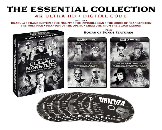 Universal Classic Monsters 8 - Movie Collection (4K UHD) - New 4K UHD