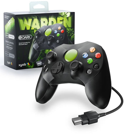 WARDEN Original XBOX Wired S - Type Controller - Black NEW - Video Games - XBOX ORIGINAL