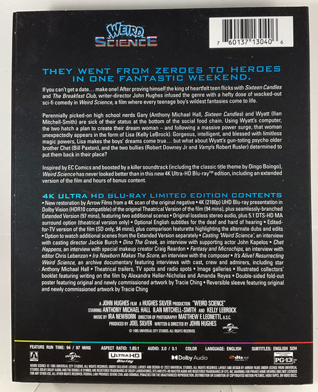 Weird Science (4K UHD, Limited Edition) w/SLIP USED