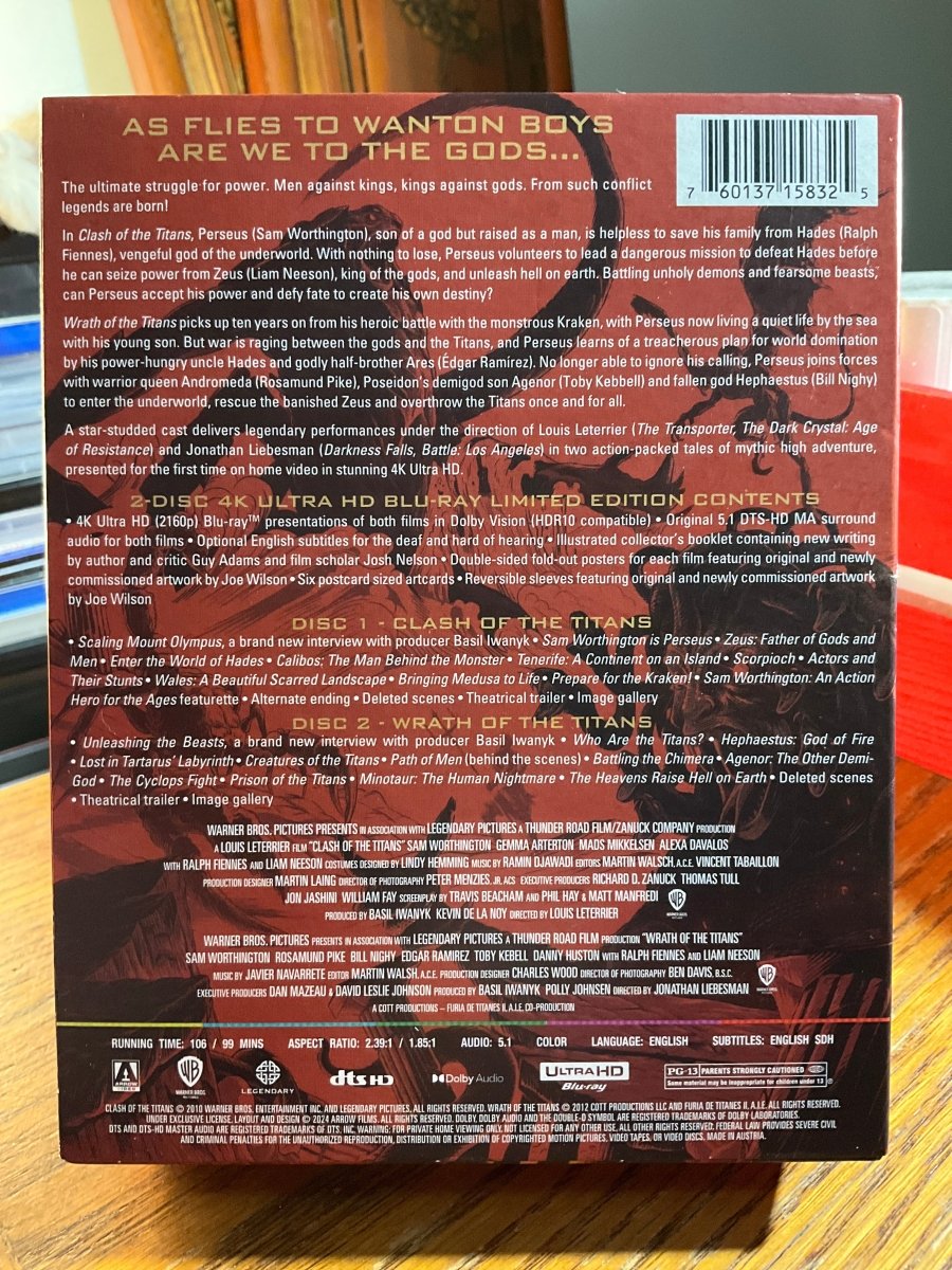 When Titans Ruled The Earth: Clash Of The Titans & Wrath Of The Titans (4K UHD, Limited Edition) USED