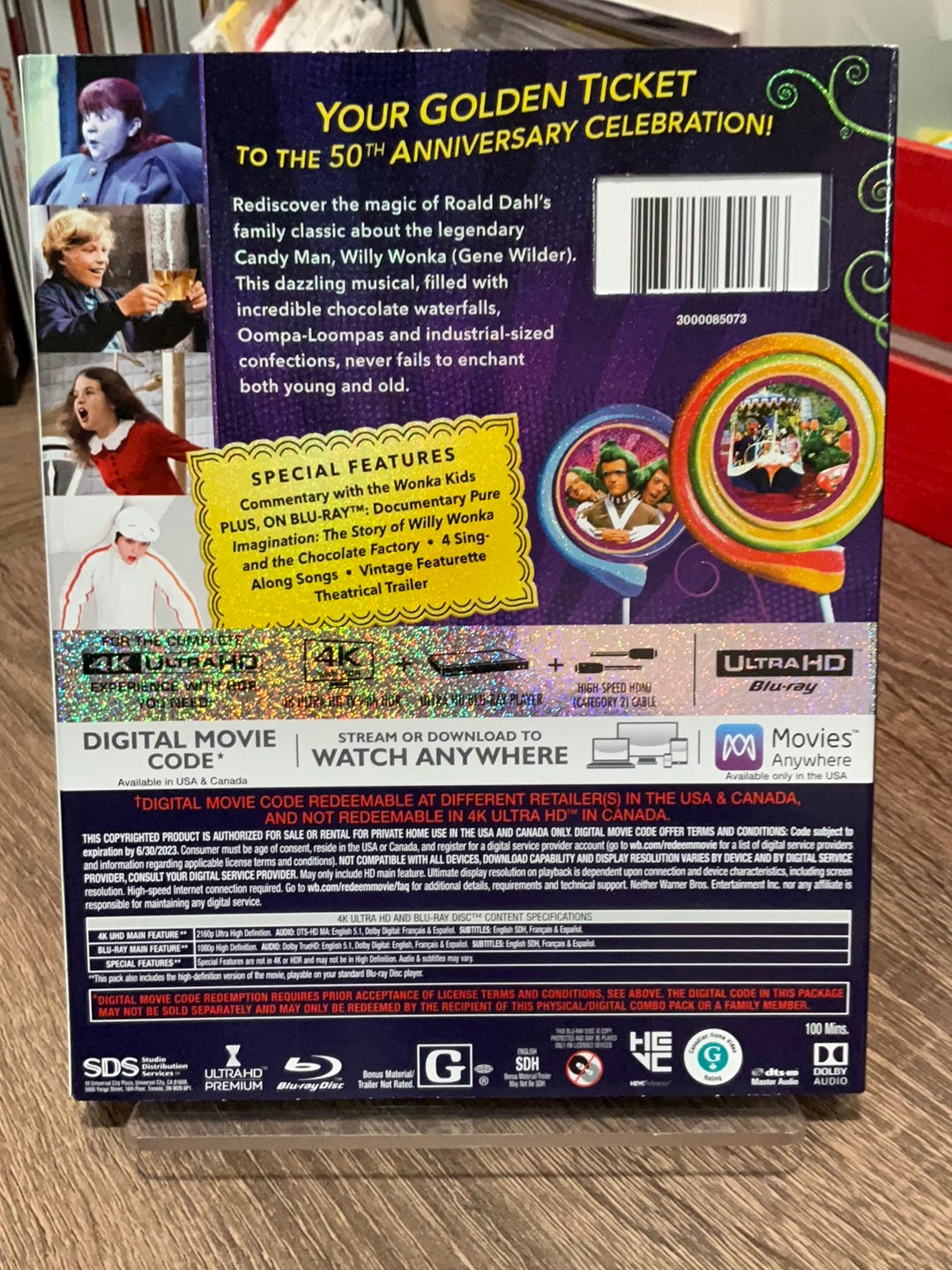 Willy Wonka & the Chocolate Factory 4K UHD W/SLIP USED