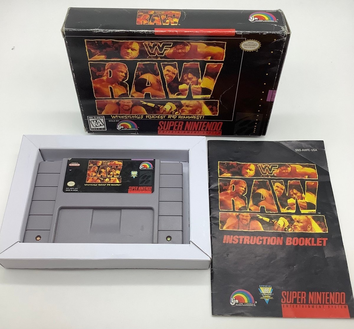 WWF Raw Super Nintendo USED - Video Games - Nintendo SNES