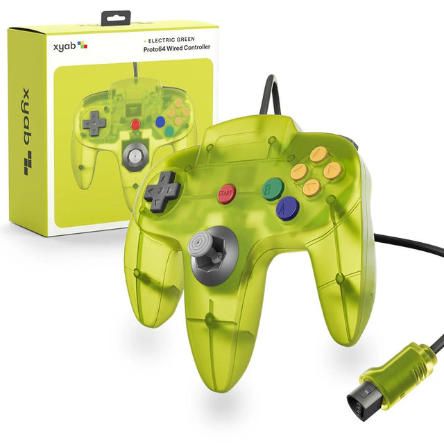 XYAB PROTO64 Nintendo 64 Wired Controller - Electric Green NEW - Video Games - Nintendo 64
