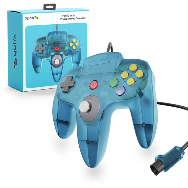 XYAB PROTO64 Nintendo 64 Wired Controller - Turbo Teal NEW - Video Games - Nintendo 64